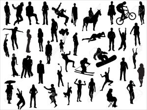 7856601-pack-of-various-people-silhouettes-Stock-Vector-silhouette-climbing-outline